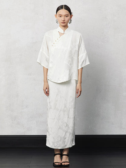 HECO Pleated Feminine Slit Long Skirt Summer - cors.