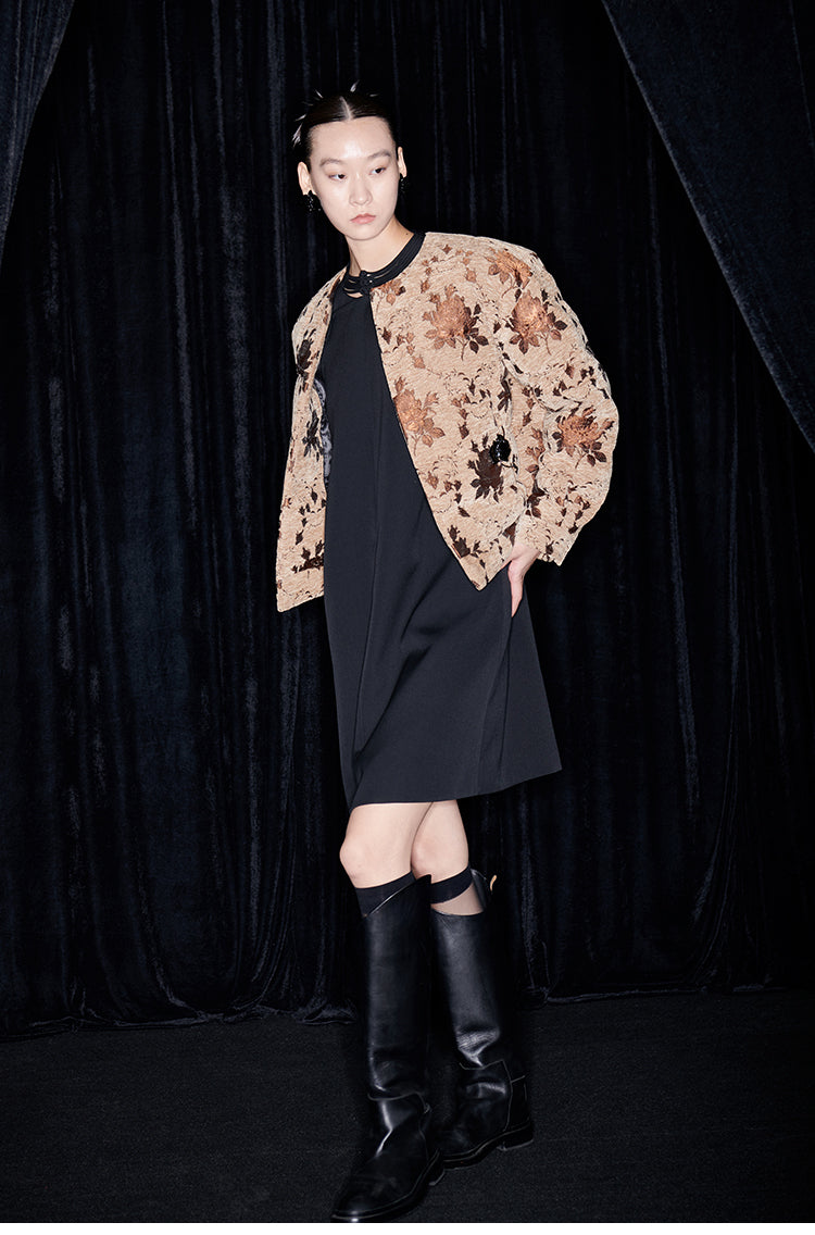 M essential Mackay designer Drop-coffee jacquard puffer jacket - apere.