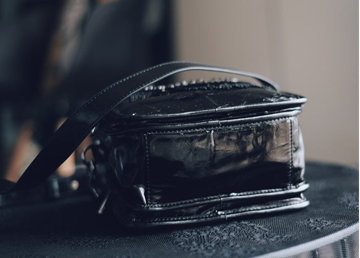 IUBallet Elegant Messenger Leather Black Bag - DANEL.