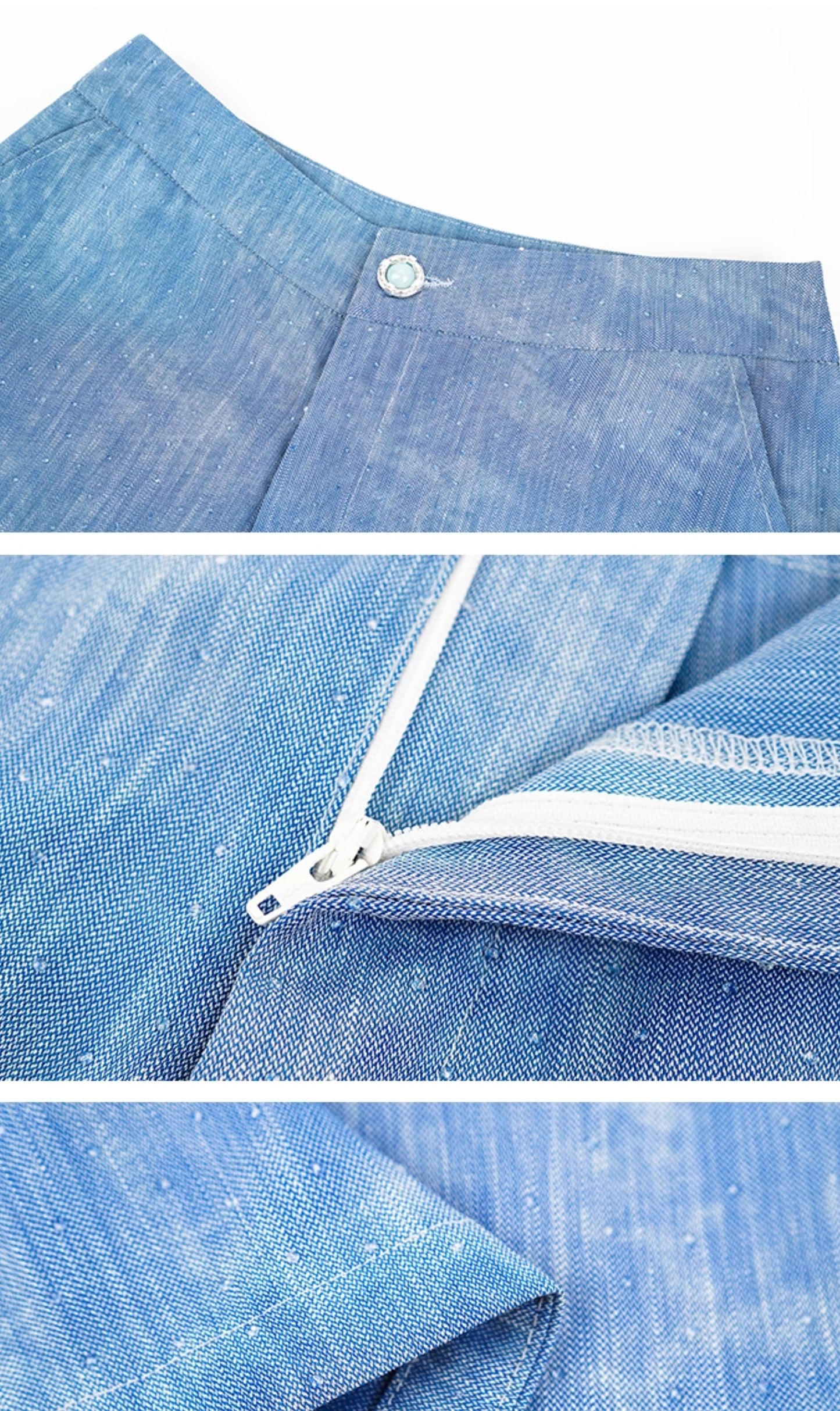 HECO Chinese Old Money Linen Bootcut Slacks Slim Wide-leg Pants - GLADE.