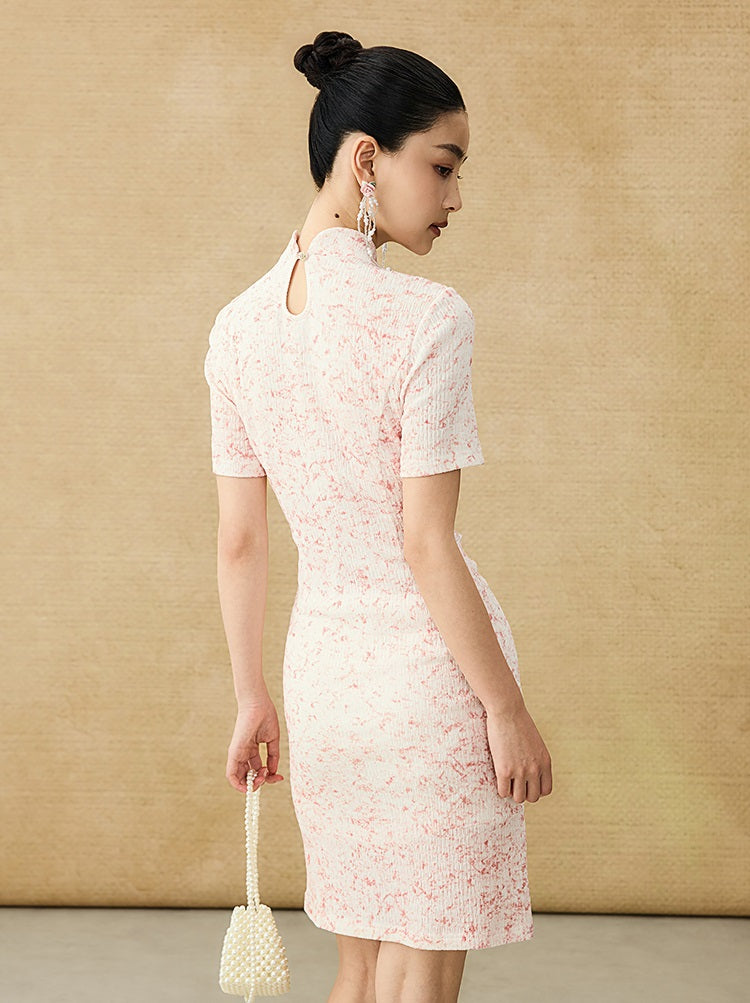 HECO Chinese style women's summer shirred waist temperament buckle long skirt - QUEEN.