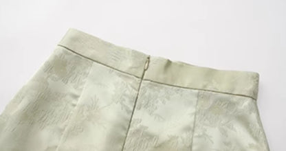 Le palais vintage jacquard satin waist- TEE.