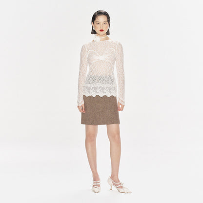 FAME Laphim romantic lace studded bead top - CHARLOTTE