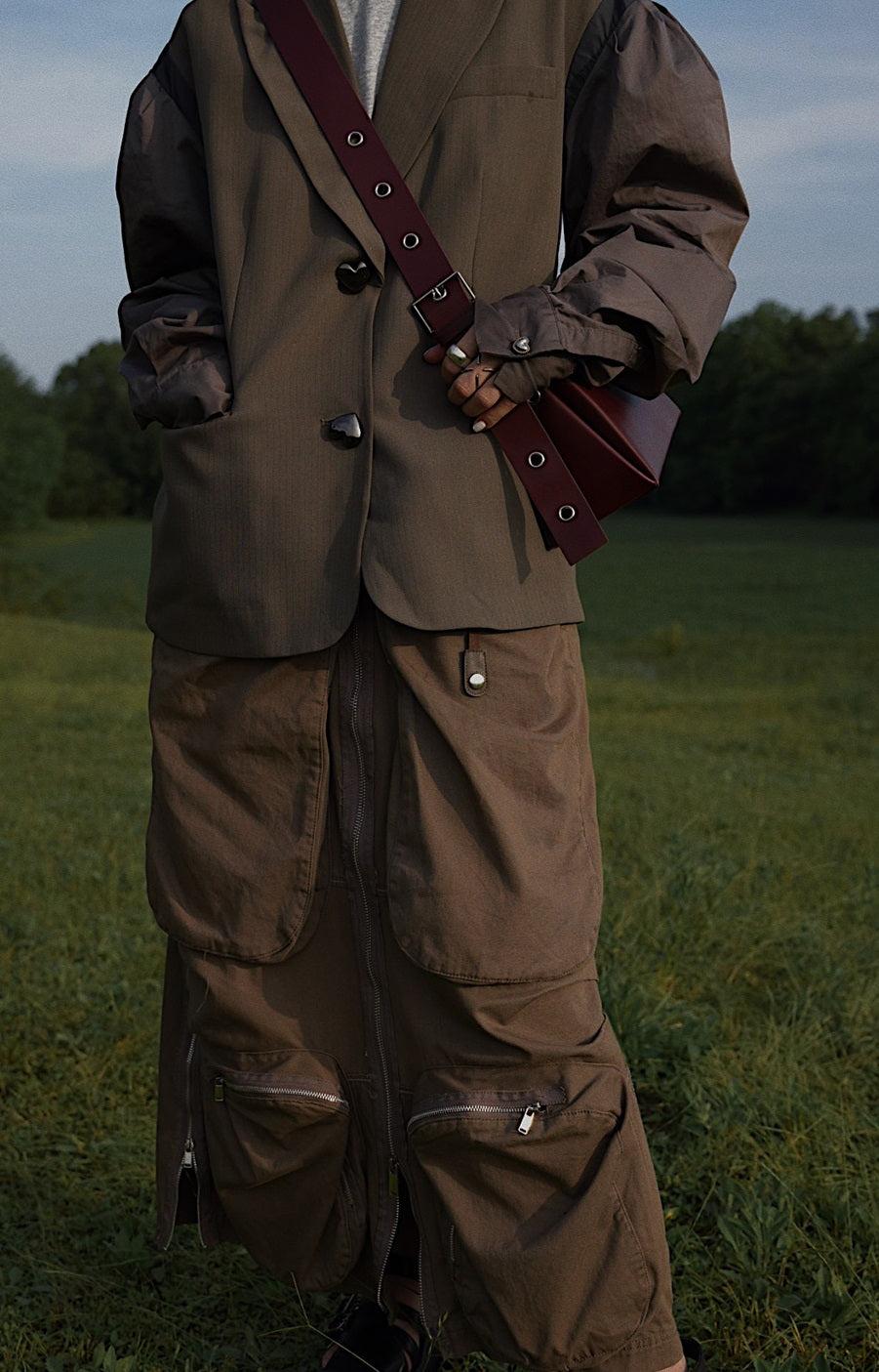 IUBALLET vintage pouch triangle belt buckle Bag - HEALTH.