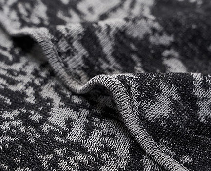 COMME MOI Lu Yan designer's new women's two-piece jacquard wool knitted sweater- TERRA.