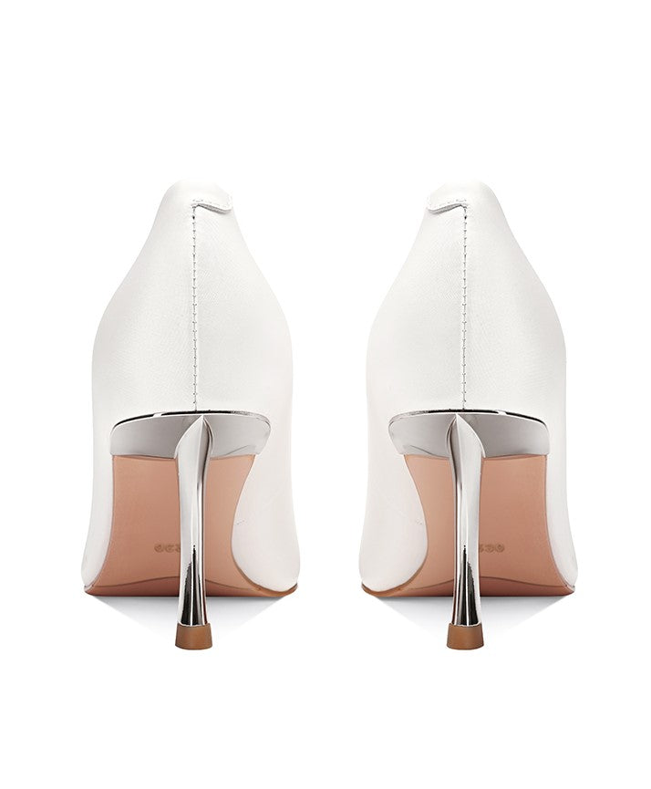 PJJUU satin pointed toe stiletto shoes - SHADOW.