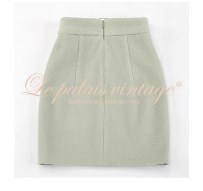 Le Palais Vintage Elegant cropped jacket high-waisted mini skirt -Merritt