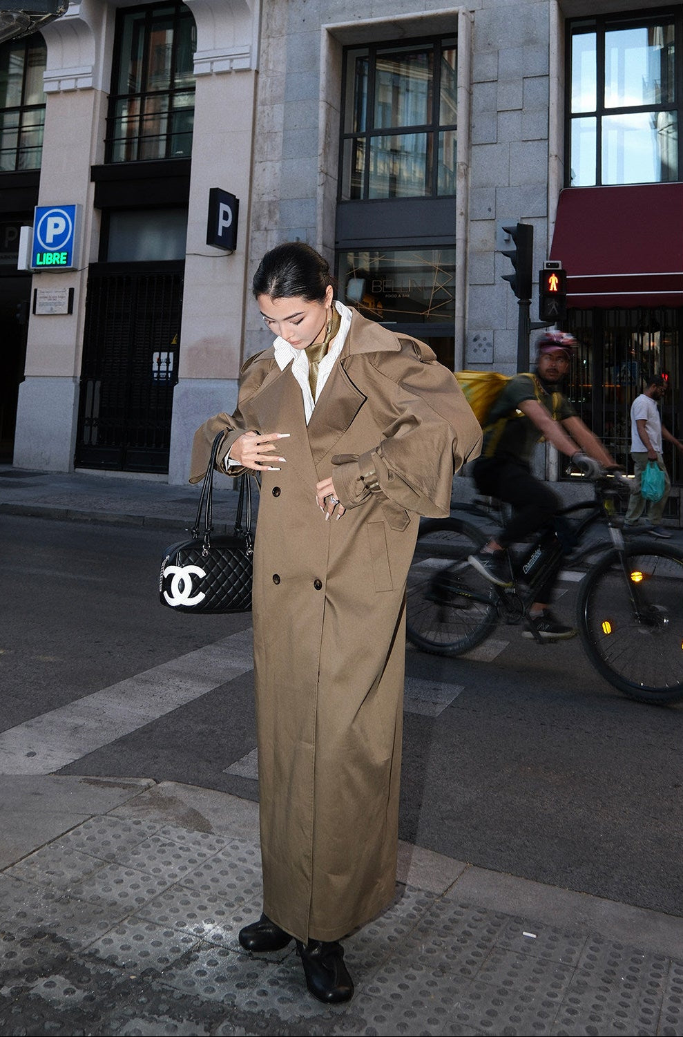 MEI SANGUAN double-breasted design niche trench coat - BRYON