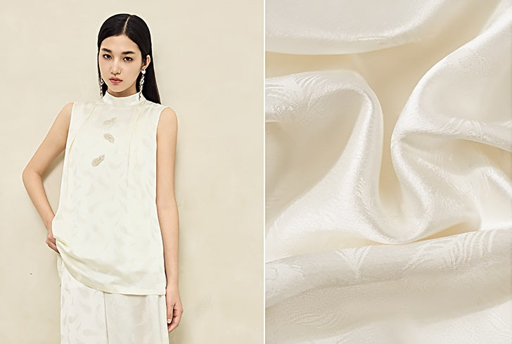 HECO Handmade Beaded Acetate Jacquard Sleeveless Top Women - KING