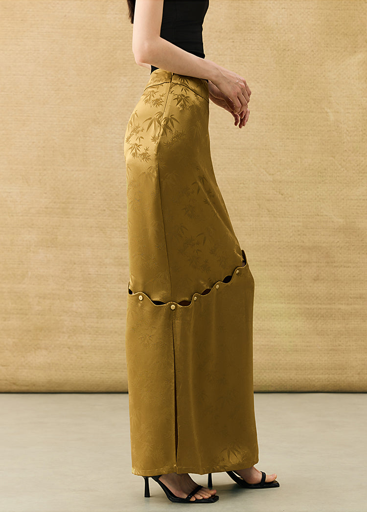 HECO Chinese style acetate rich bamboo skirt - DEED.