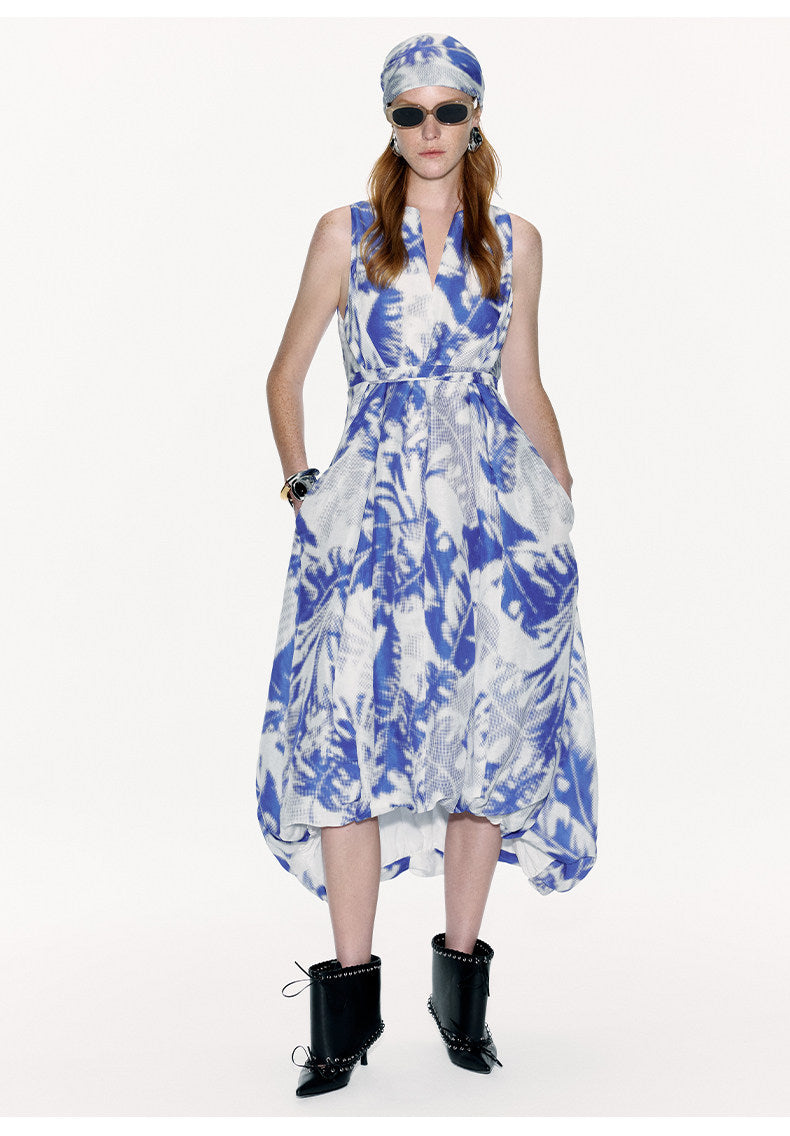 ATELIER MISS LU  Silk and Linen-blend Backless Bud Dress - TYLER