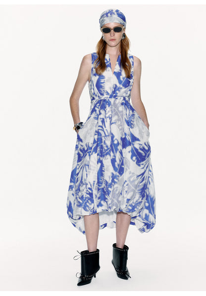 ATELIER MISS LU  Silk and Linen-blend Backless Bud Dress - TYLER