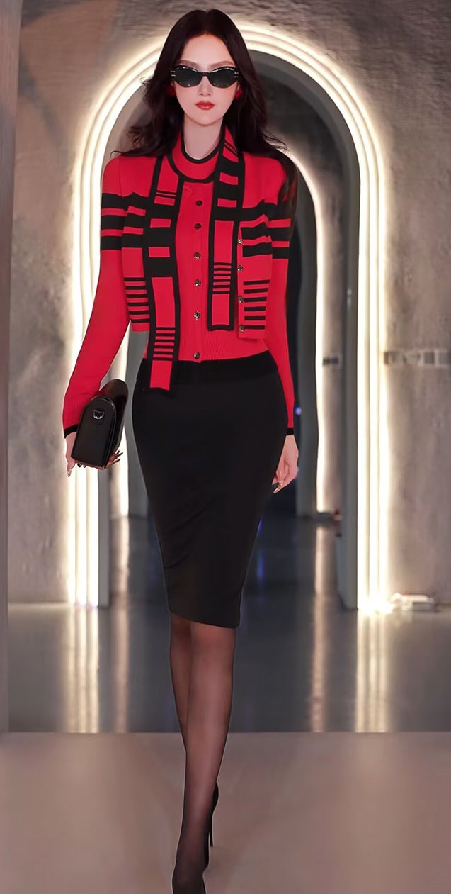 VJE  Long Sleeve Knit Slim Fit Inner Sweater Top -NEM.