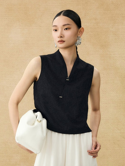 HECO Chinese Style Shoulder Sleeveless Top - GRACE.