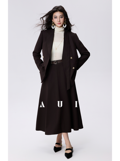 AUI  Blazer Women's New A-Line Skirt Bottom Top Three-Piece Set - Ji-Ho.