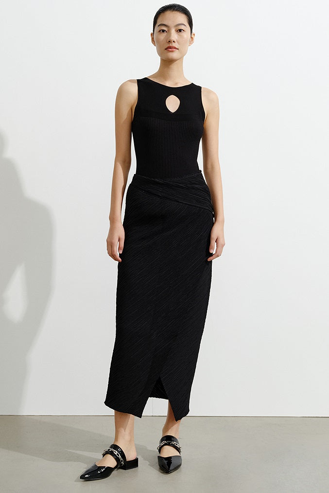 COMME MOI women's hollow slim knitted vest - ZOEY.