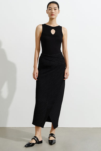 COMME MOI women's hollow slim knitted vest - ZOEY.