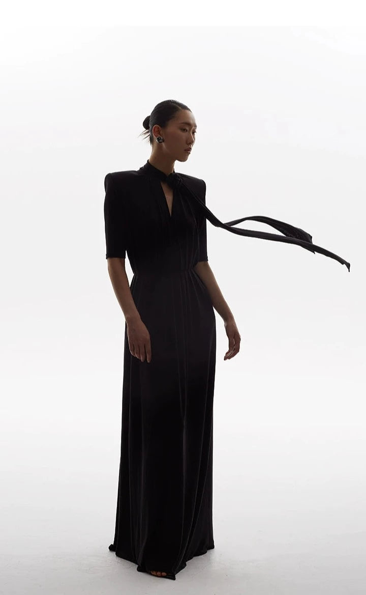 Flowy maxi dress long 2025 sleeve