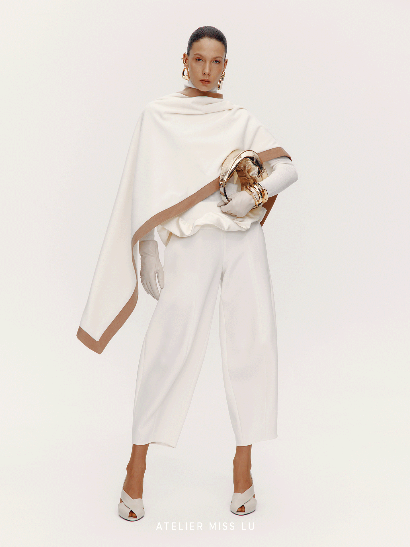 ATELIER MISS LU [After the Drama] New Artistic Scimitar Silhouette Pants - GRAT.