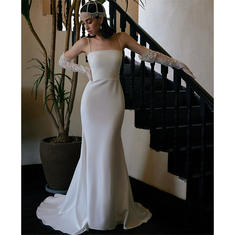 GOUDIN bridal dressing gown suspender long light luxury evening dress-LIX.