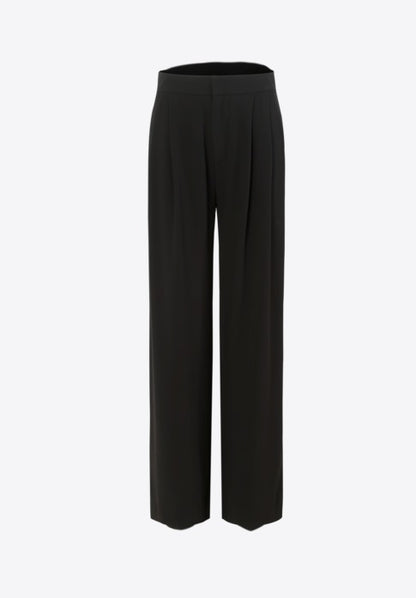 COMME MOI  Black wide-leg women's pants - ELLA.