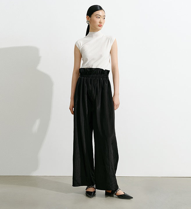 COMME MOI Lu Yan designer's new women's semi-turtleneck slim seamless knitted top - BRAIN.