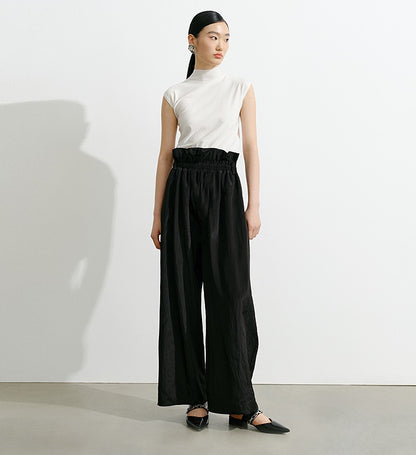 COMME MOI Lu Yan designer's new women's semi-turtleneck slim seamless knitted top - BRAIN.