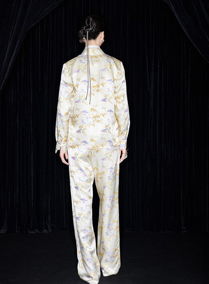 M essential Mackay designer embroidered folded shirt Pant suit - Muli.
