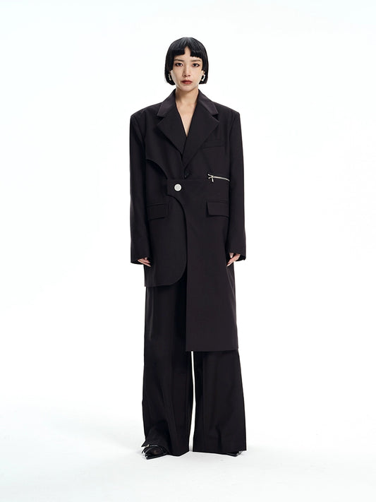 TINY IN women's midi irregular blazer-ZAKI