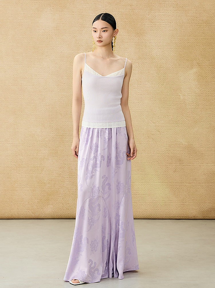 HECO Chinese Lace Edge Camisole Breathable Tencel Versatile Top - REACH.