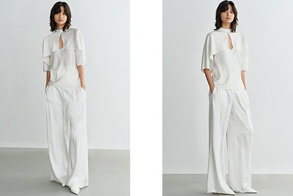 COMME MOI  summer small V neck sexy white inner suspenders - GIANA.