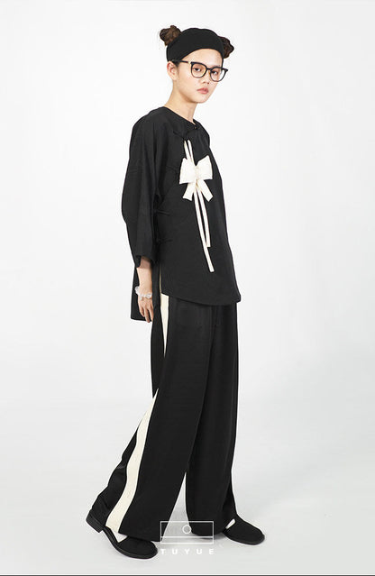TUYUE Elastic Waist drape casual straight-leg pants- KAYLA.