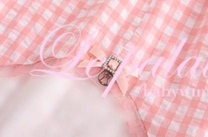 Le Palais Vintage Sweet Pink Padded Puff Sleeve Slim Fit Dress-HORIMIYA.