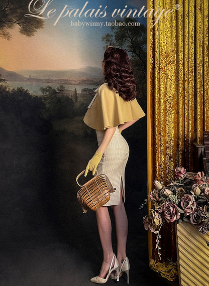 Le Palais multi-wear Fahburn style cape coat + slim skirt set- DANG