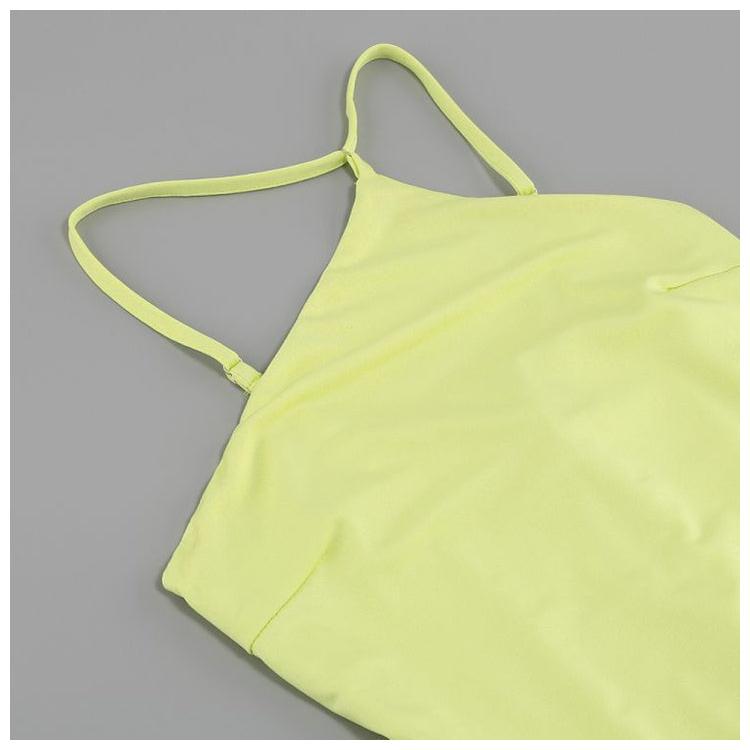 DOLLY High End Slant Collar Sleeveless Slim Fit Halter Feather Banquet Dress-ELLEN