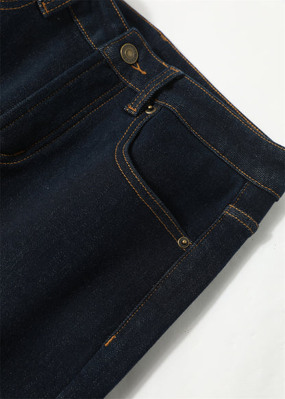 PIAOIN Cashmere Waxy Velvet Thickened Women's Jeans Versatile Slim Pants-CENA