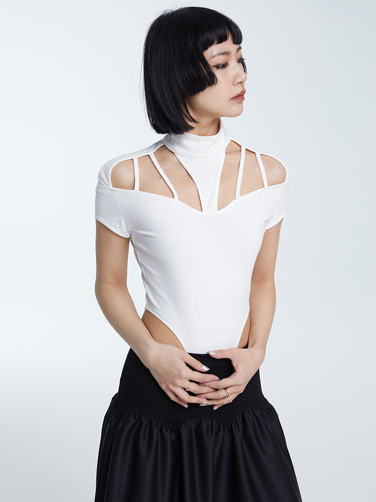 TINY IN cut-out short sleeve one-piece women's summer top -ANDRE
