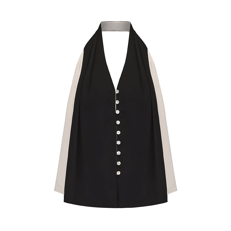 ATELIER MISS LU Backless Halterneck A-line Vest Top - SCOUT