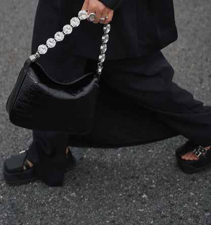 IUBALLET Pinched Light Man Diamond Chain Armpit Bag - GRANT.