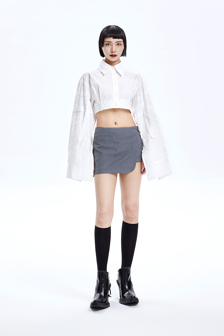 TINY IN ultra-short with large sleeves women's top -LULU.