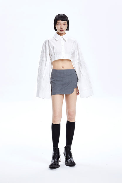 TINY IN ultra-short with large sleeves women's top -LULU.