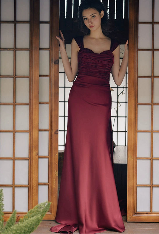 GOUDIN Toast bridal light high-end satin dress -OLGA.
