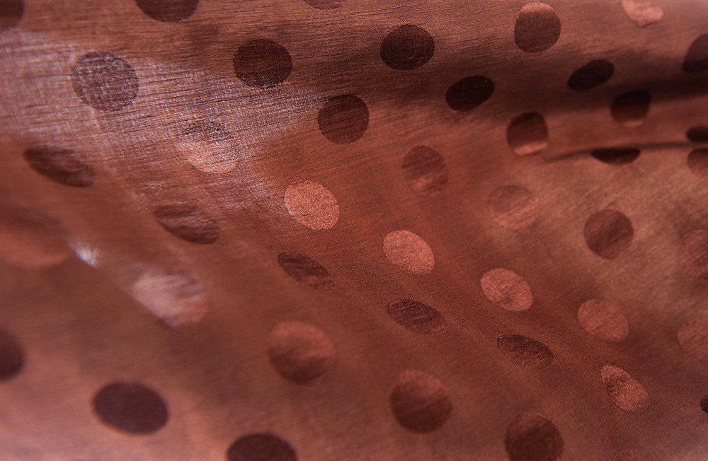 TUYUE Chinese Piece Cut Linen Polka Dot Woven Silhouette Top- ALFIE.