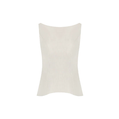 M essential Artful Agility Irregular Streamer Top Pleated Bony Structured Skirt-LIRESSA