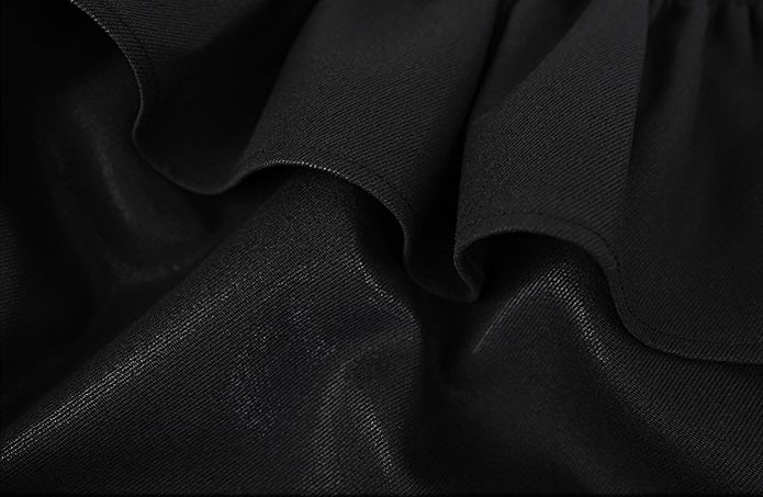 HECO Off Shoulder Ruffle Short Cinched Waist Dress  - SECRET.