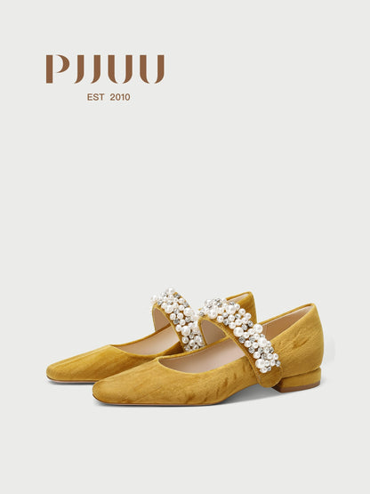 PJJUU Mary Jane Strap Flat Shoes  - FORMA.