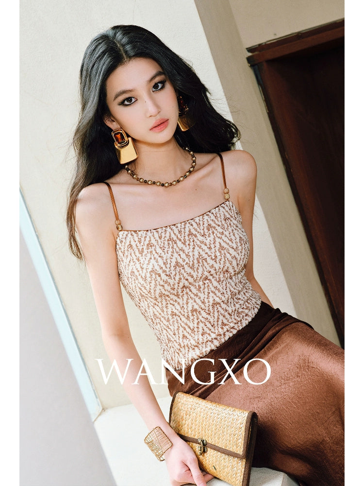 WANGXO Heavy Star Glyph Sequins & Glass Bead Embellishment on Luxury Slim Fit - TESS