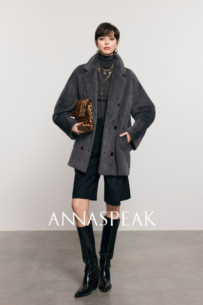 ANNASPEAK   Wool MINI Waist Bag Straight Leg Pants -COLE.