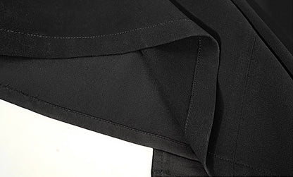 HECO Acetate Waist Black White Pleated Slim Dress Women - EARTH.