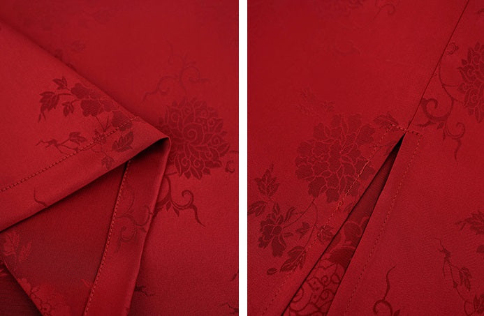 HECO Chinese acetate jacquard women's cool flesh covering elegant skirt - DATE.